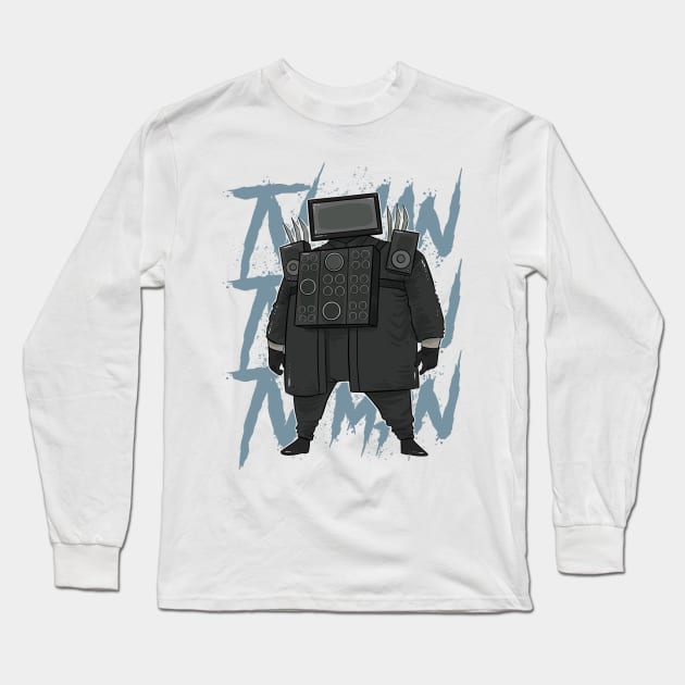 TV MAN SKIBIDI TOILET Long Sleeve T-Shirt by Draw For Fun 